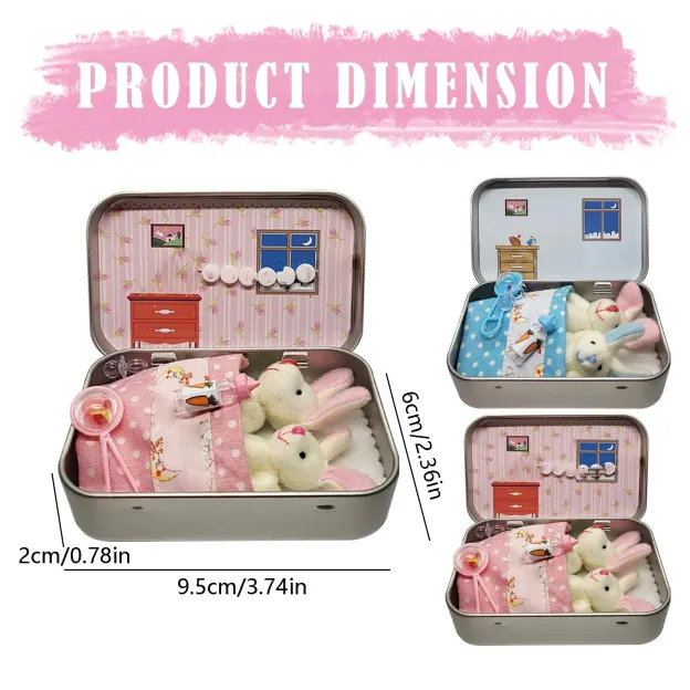 Little Pocket Bunny Decorative Boxes, Easter Basket Stuffer, Easter Gifts for Kids, DIY Pet Bunny Adoption, Easters Baskets Decorative Boxes