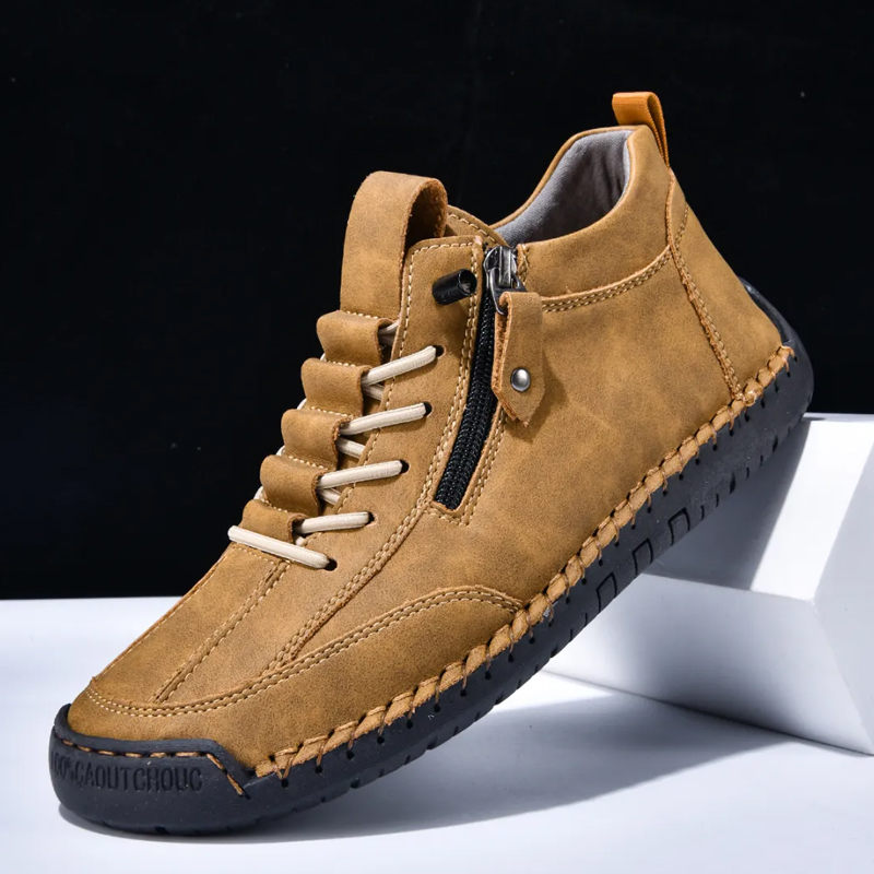 ⏰LAST DAY 70% OFF🛒Outdoor Casual Leather Boots – Comfortable for Walking & Driving
