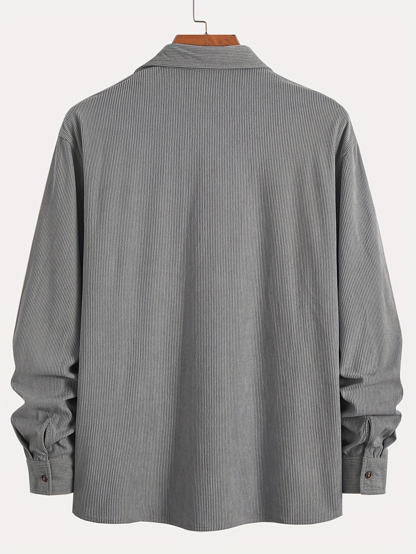 Men's Retro Classic Casual Corduroy Double-pocket Long-sleeved Shirt