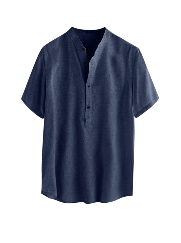 Brandon Slub Cotton And Linen Short-sleeved Shirt