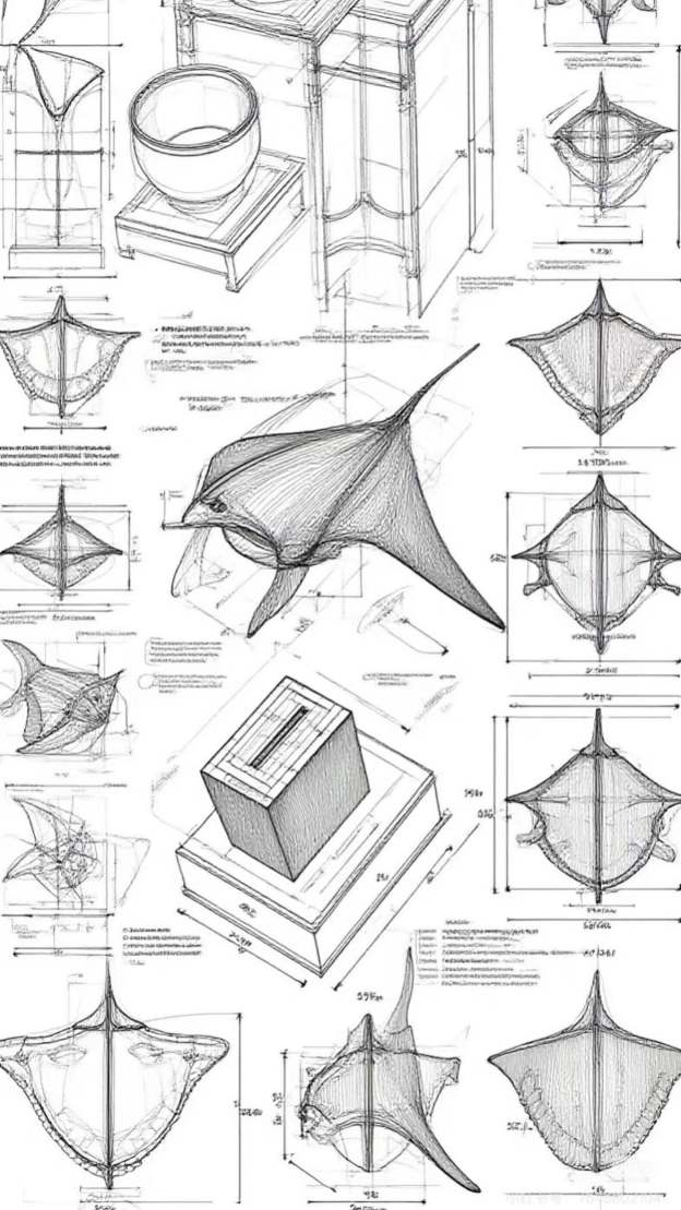 Handcrafted Walnut Manta Ray Automaton – The Ocean’s Silent Glider🎁Buy 2  Free Shipping✈️