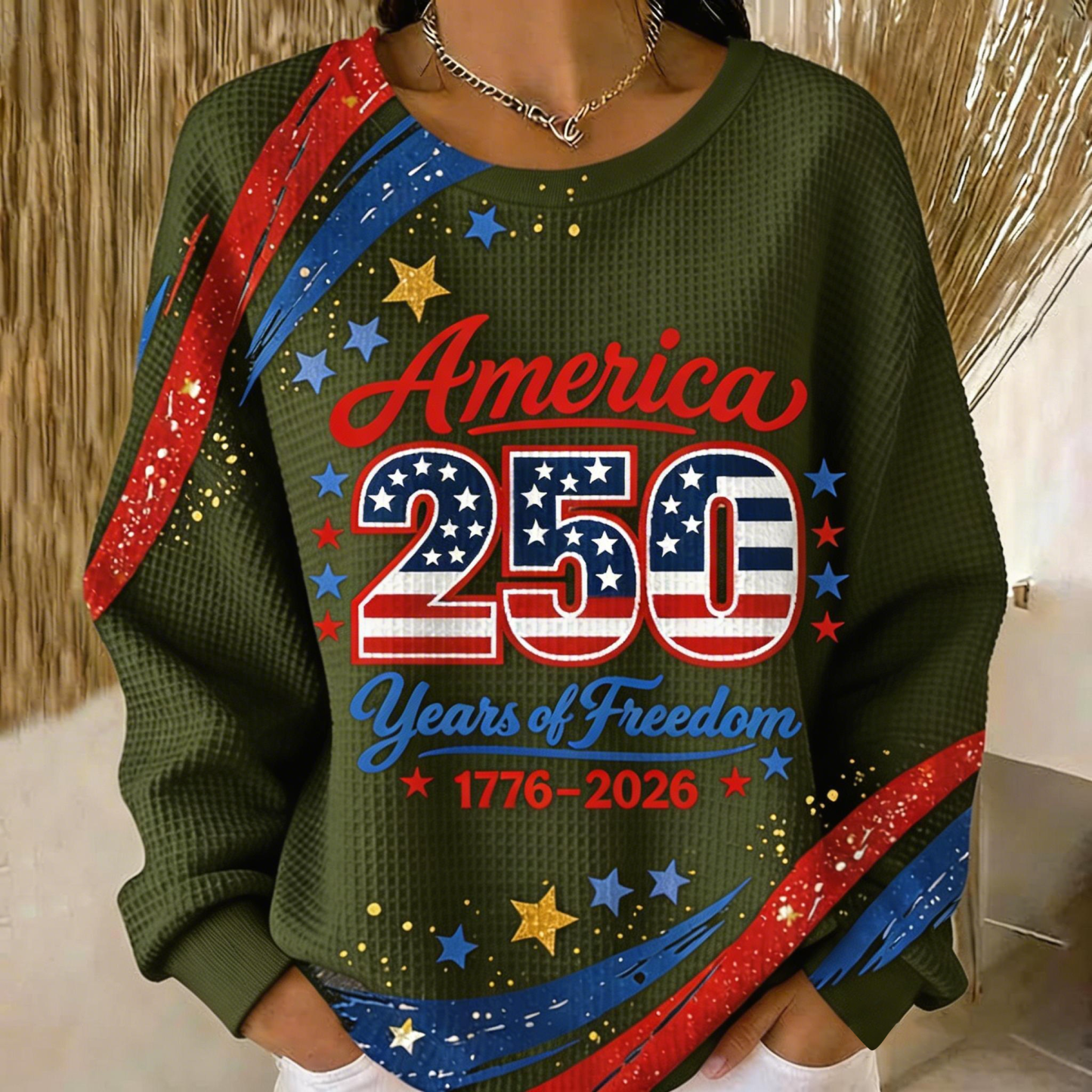 Women's 250th Anniversary Patchwork Casual Sweatshirt