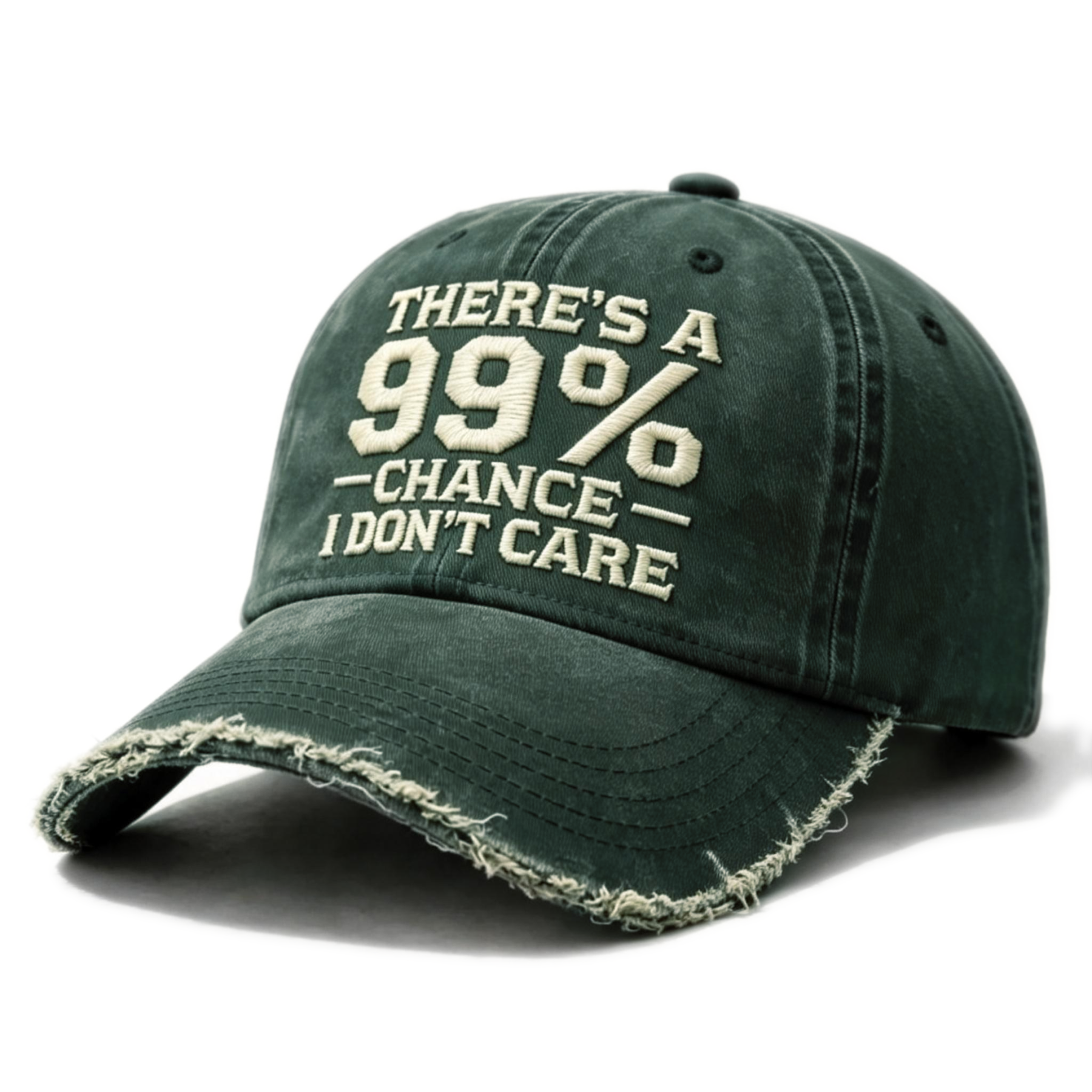 There's A 99% Chance I Don't Care Embroidery Cap