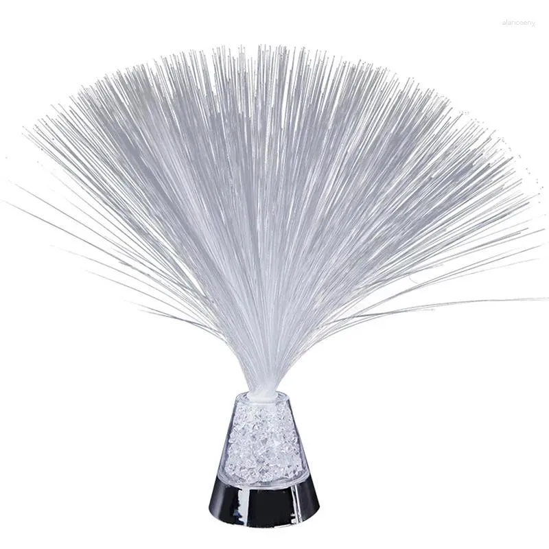 LED Fiber Optic Night Light - Multi-Color Changing Fountain Lamp, Relaxing Home Decor, Soothing Sleep Aid, Luminous Kids' Toy