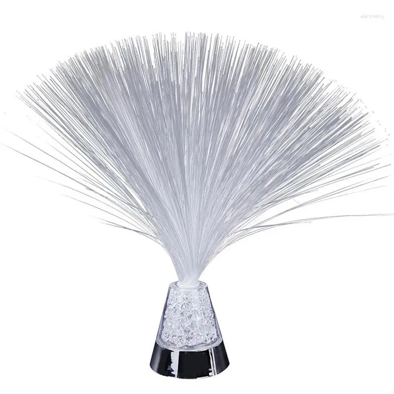 LED Fiber Optic Night Light - Multi-Color Changing Fountain Lamp, Relaxing Home Decor, Soothing Sleep Aid, Luminous Kids' Toy