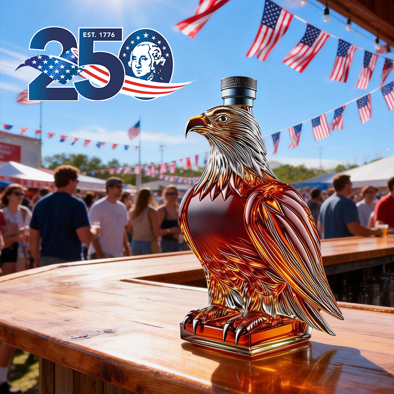 Don't Miss Out! Celebrate America's 250 Years of Spirit and Heritage with the Limited-Edition Eagle Whisky Bottle!