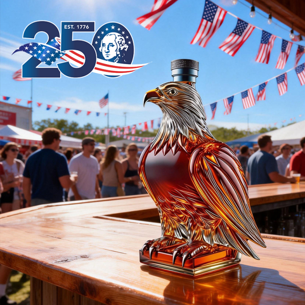 Don't Miss Out! Celebrate America's 250 Years of Spirit and Heritage with the Limited-Edition Eagle Whisky Bottle!