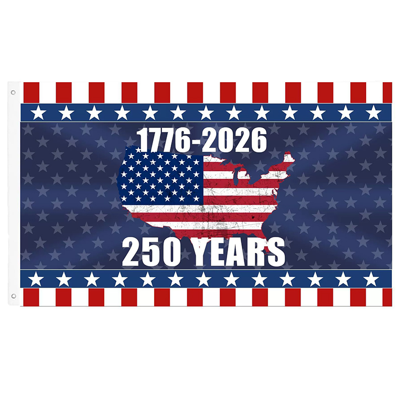 250th Anniversary USA Flag, 1776-2026 Commemorative America Flag 250 Years Decor with Patriotic Eagle