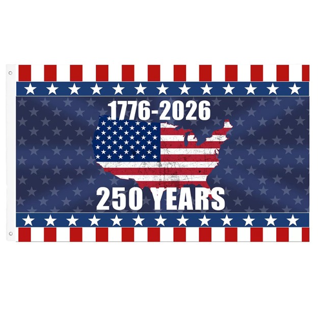 250th Anniversary USA Flag, 1776-2026 Commemorative America Flag 250 Years Decor with Patriotic Eagle