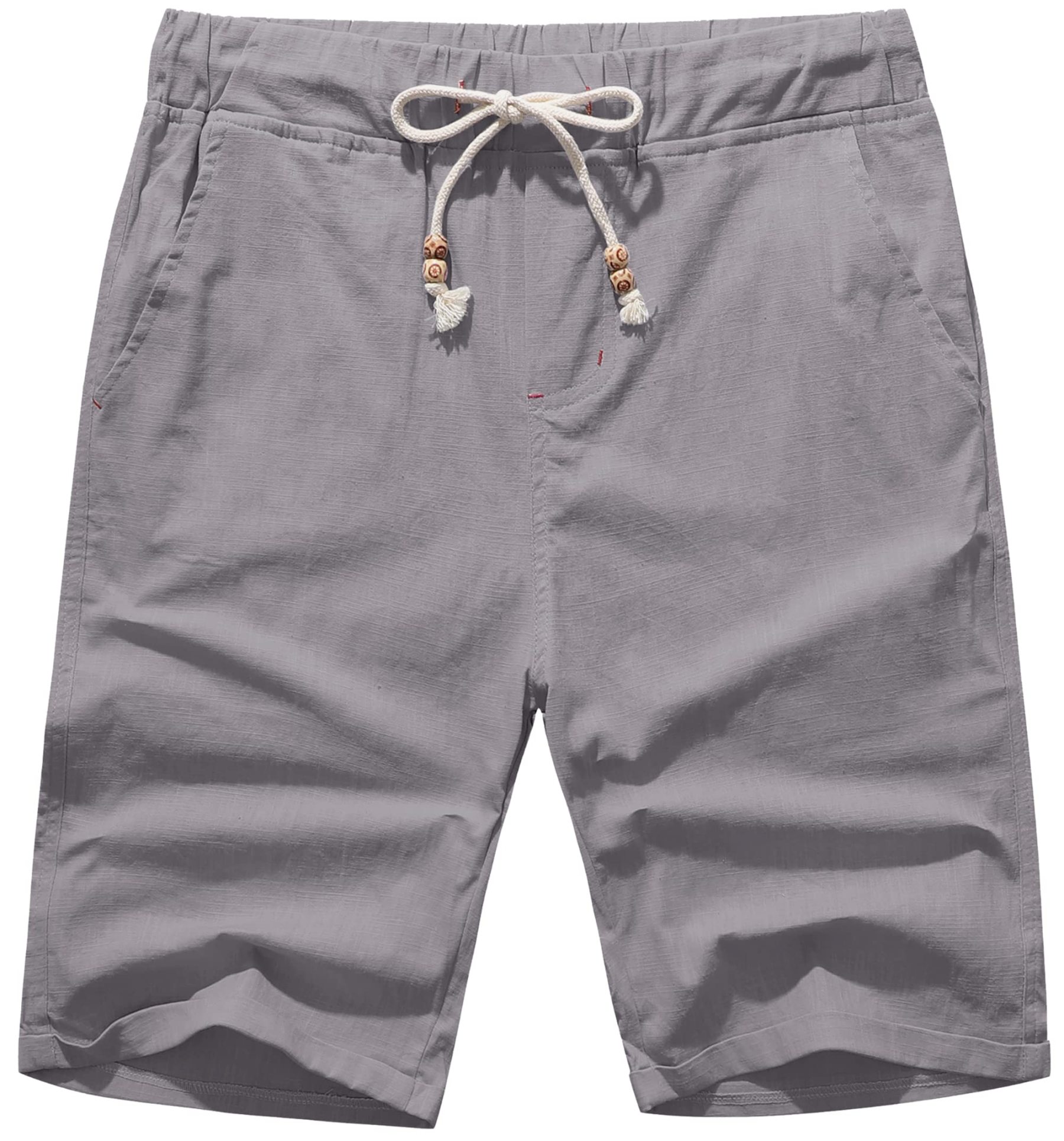 Men's Drawstring Linen Beach Shorts