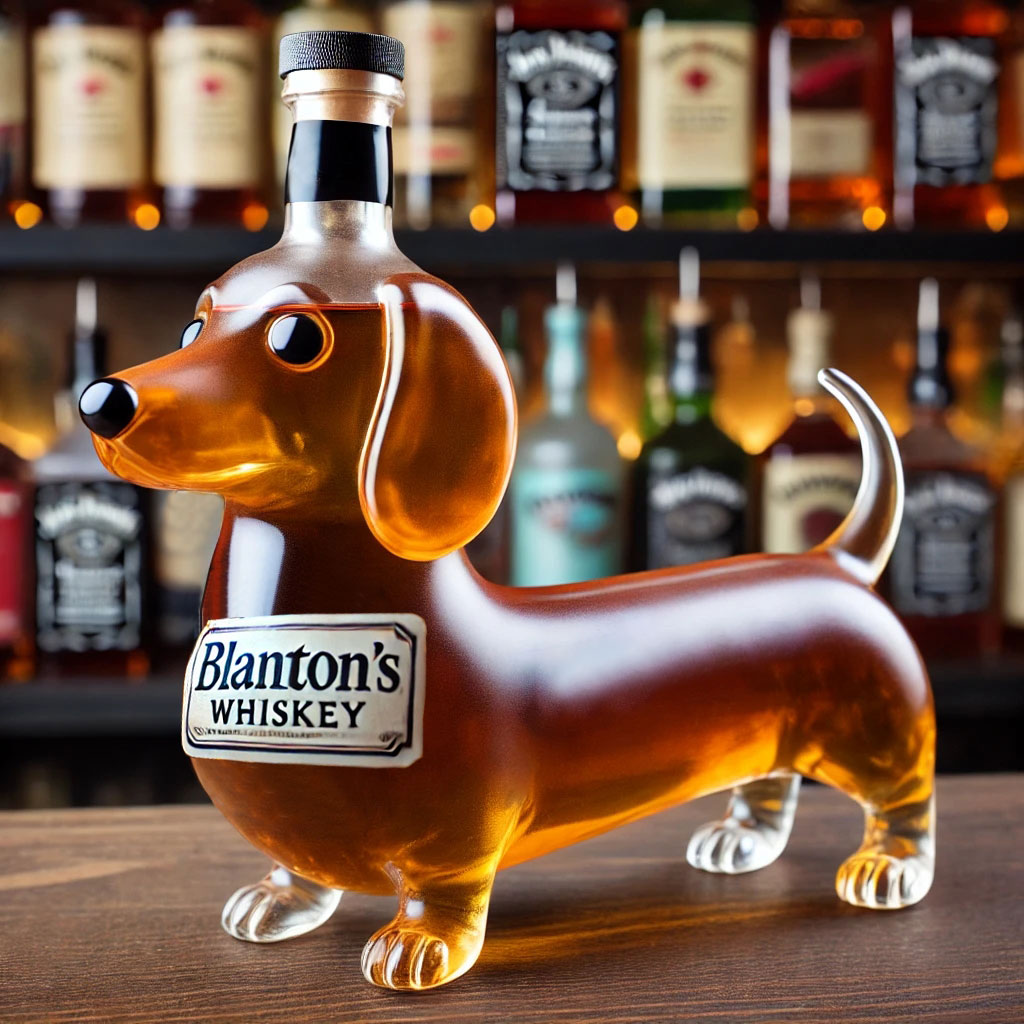 Dachshund Dog Whiskey Bottle