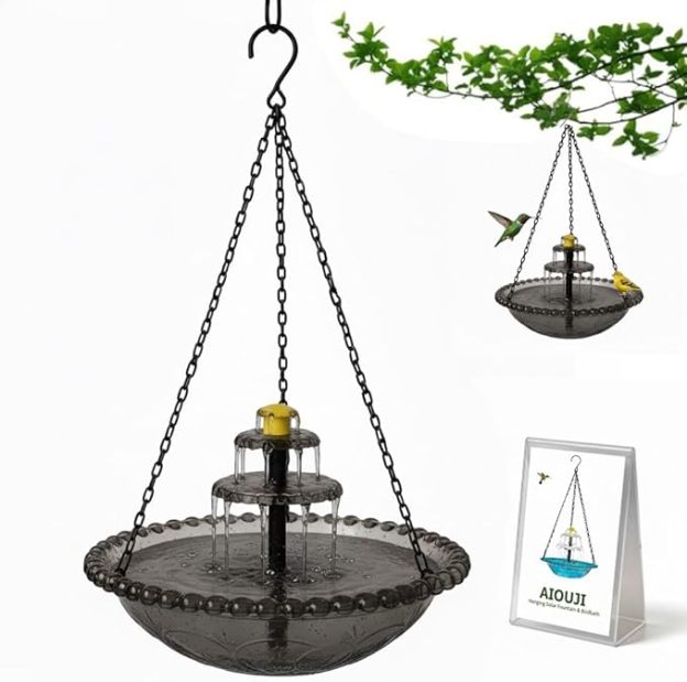 🐦⛲Solar Cascade Hanging Bird Bath Fountain