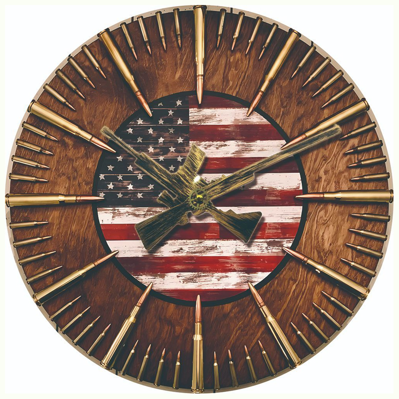 Hot Sale 60% OFF🔥Handmade Patriotic American Flag Clock🎁