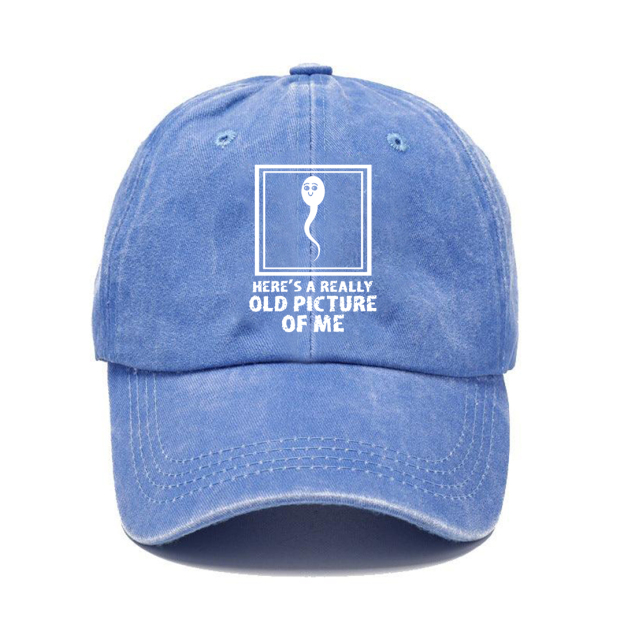 Funny Vintage Washed Baseball Cap – “Old Picture of Me”