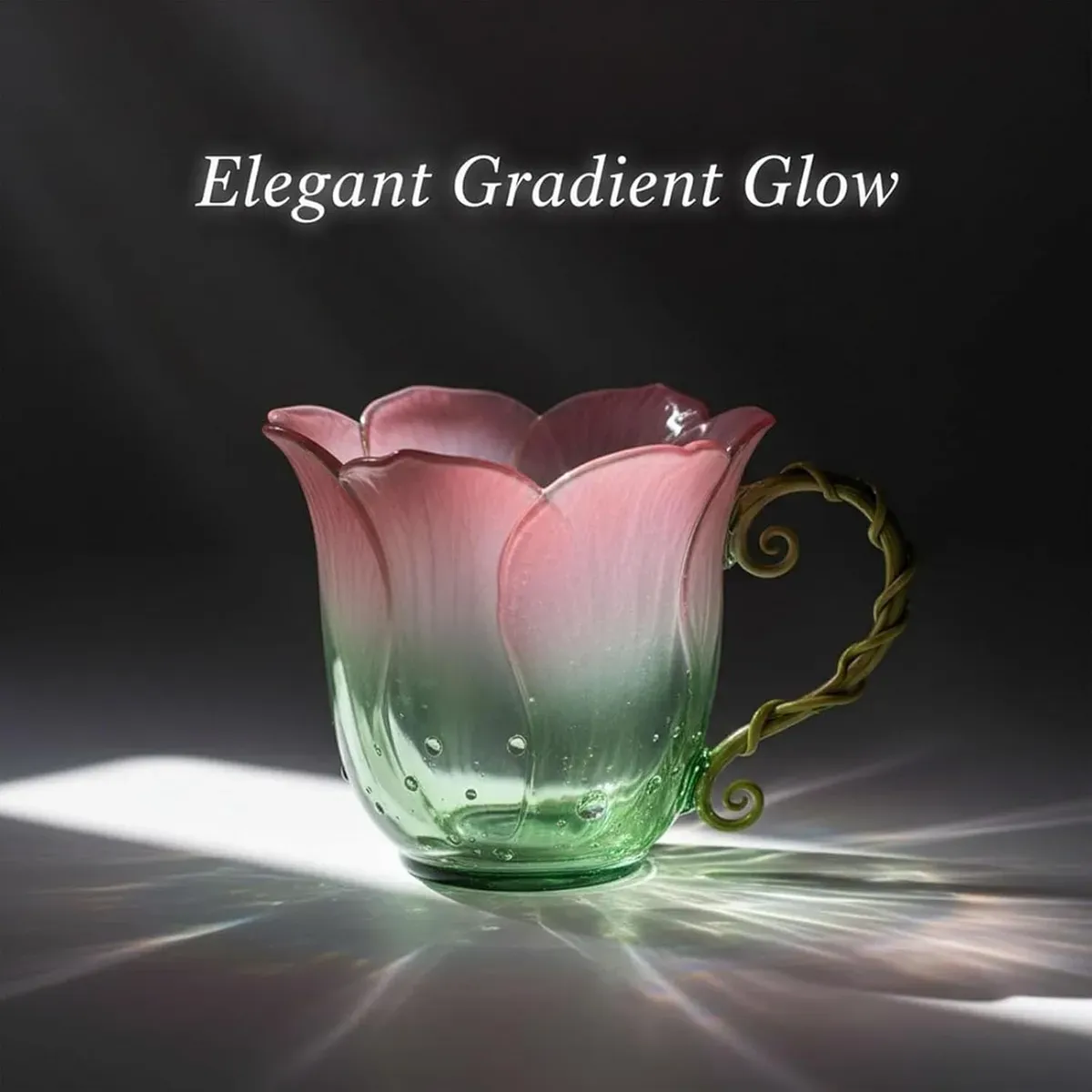 Handcrafted Petal Cup with Vine Handle