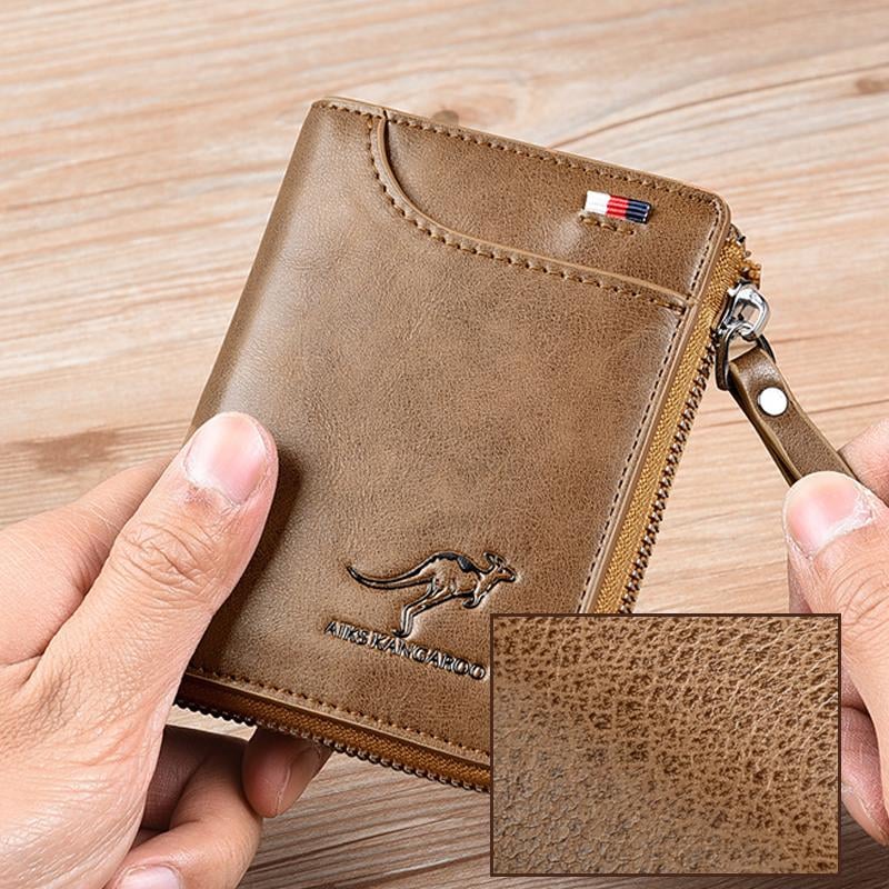 🏆🎁Men Wallet Zipper  Purse ( RFID PROTECTED )