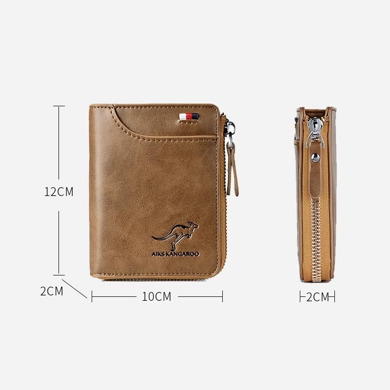🏆🎁Men Wallet Zipper  Purse ( RFID PROTECTED )