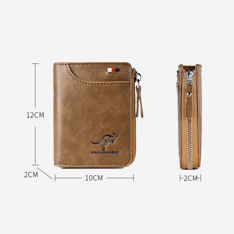🏆🎁Men Wallet Zipper  Purse ( RFID PROTECTED )