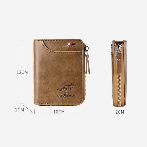 🏆🎁Men Wallet Zipper  Purse ( RFID PROTECTED )