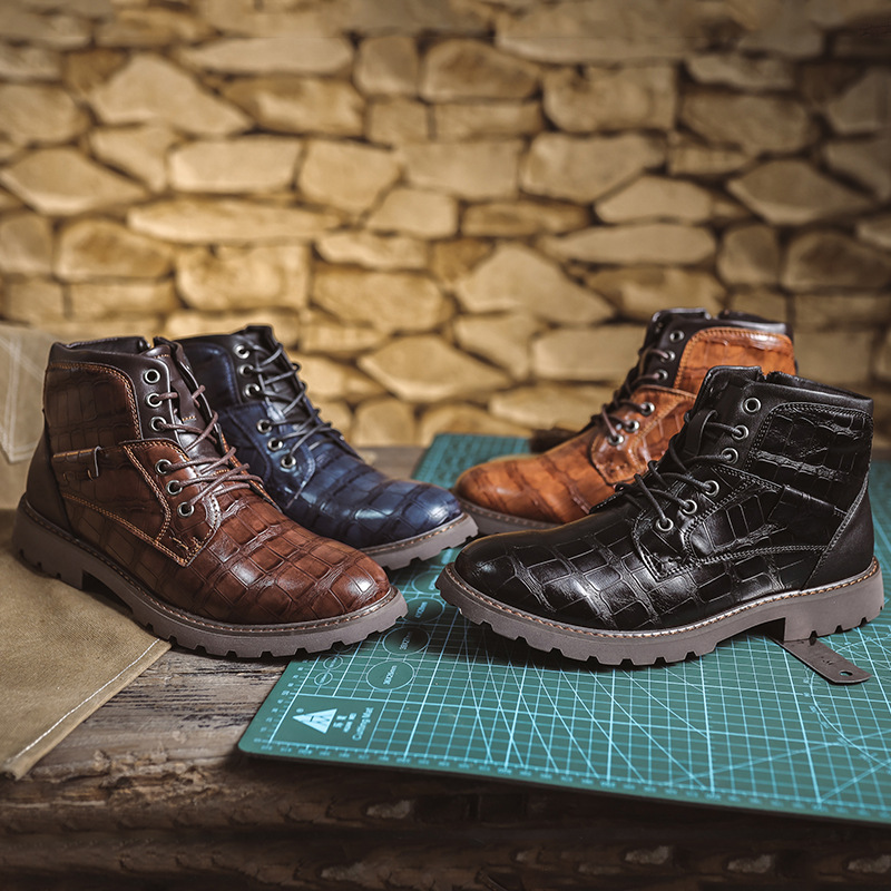 Men's spring/Fall side zip vintage casual Doc Martens