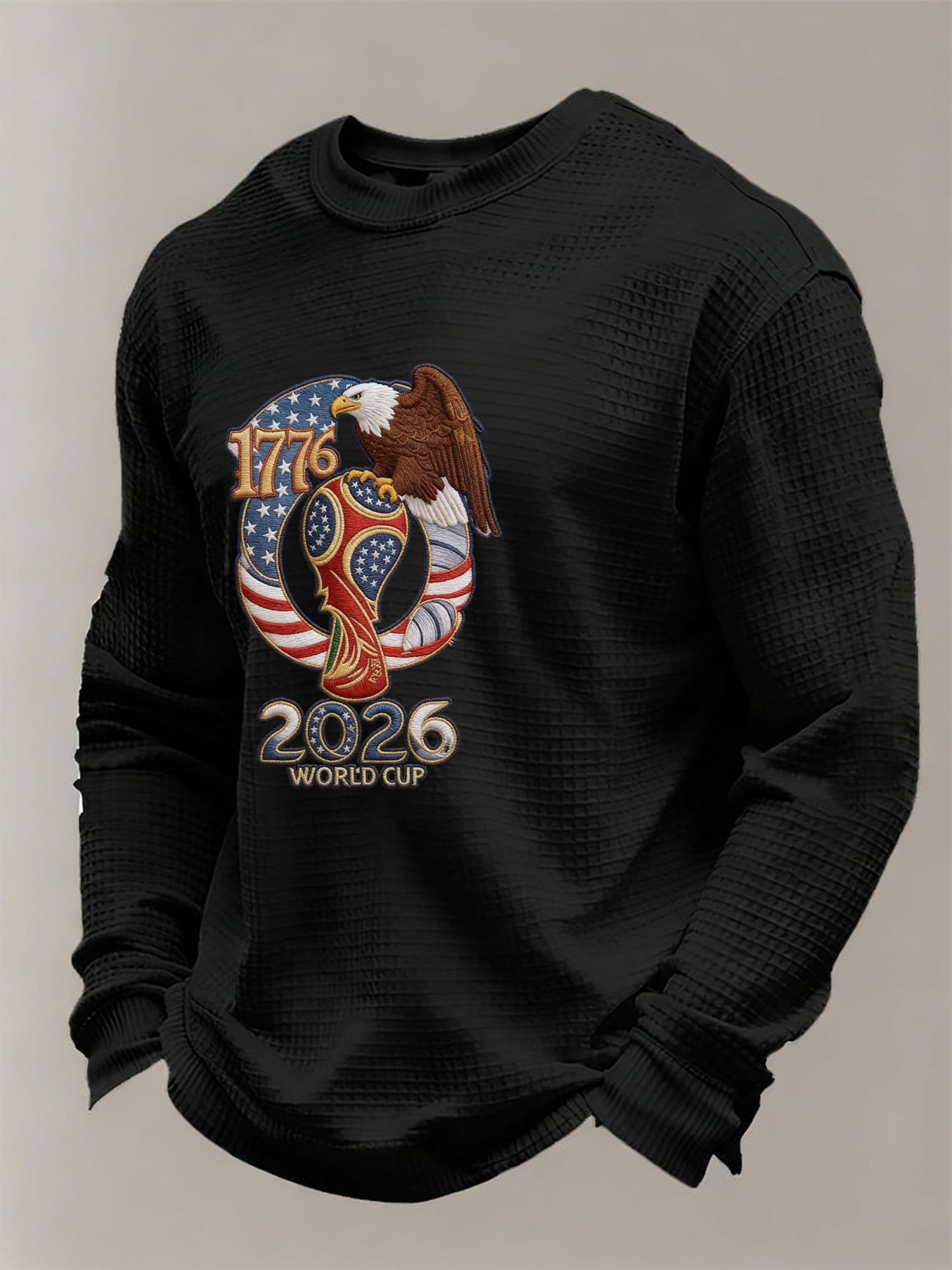 Men's US 250th Anniversary 1776-2026 Waffle-Knit Long Sleeve – Eagle &
