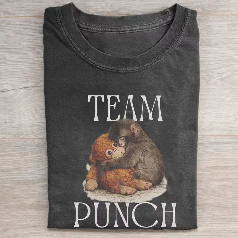 Baby Monkey Punch Drinking Iced Coffee T-shirt