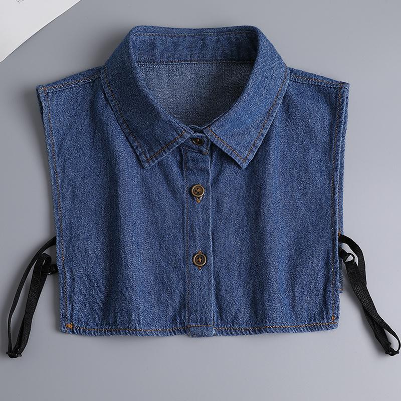 Denim False Collar – The Ultimate Layering Essential for Women 👕✨