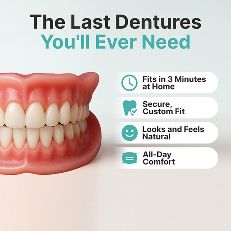 🔥Ends Today: 70% OFF! 🦷Custom-Fit Full Functional DenturesMake you more confident