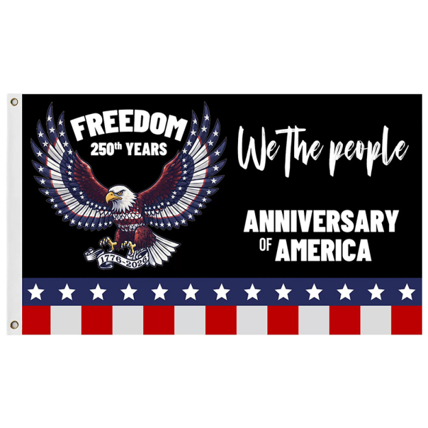250th Anniversary USA Flag, 1776-2026 Commemorative America Flag 250 Years Decor with Patriotic Eagle