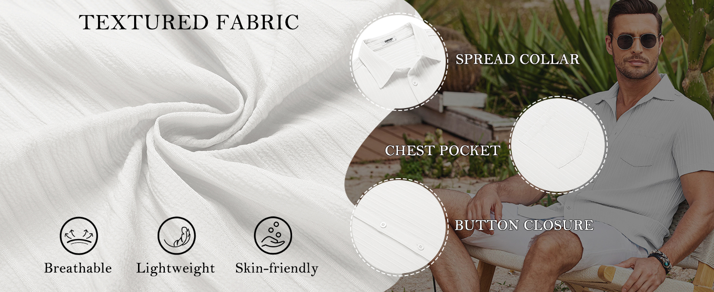 男士短袖衬衫休闲纽扣衬衫