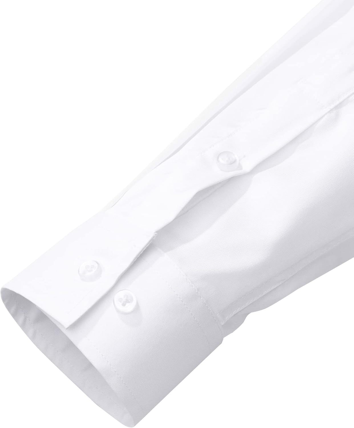 J.VER Men's Dress Shirts Solid Long Sleeve Stretch Wrinkle-Free Formal Shirt Business Casual Button Down Shirts