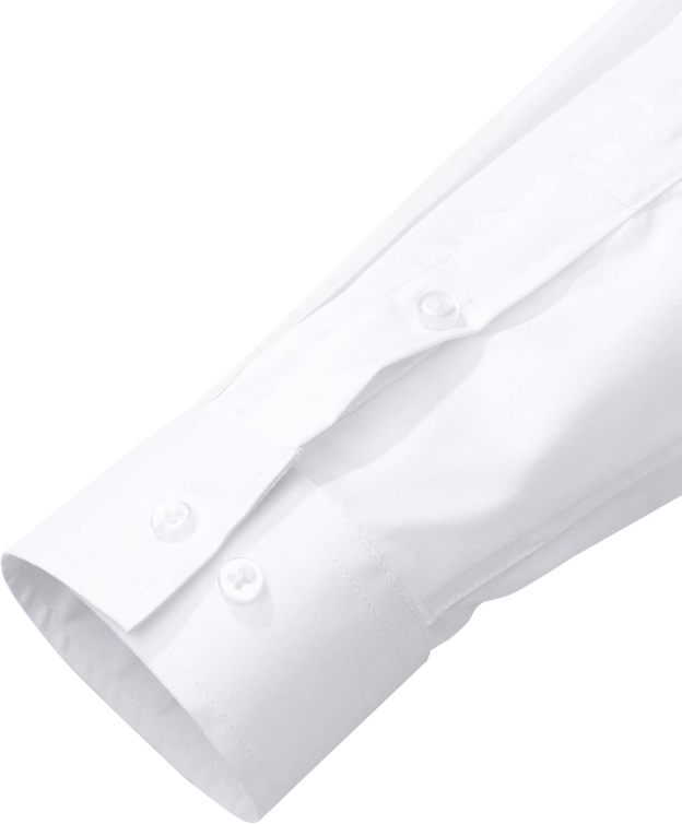 J.VER Men's Dress Shirts Solid Long Sleeve Stretch Wrinkle-Free Formal Shirt Business Casual Button Down Shirts