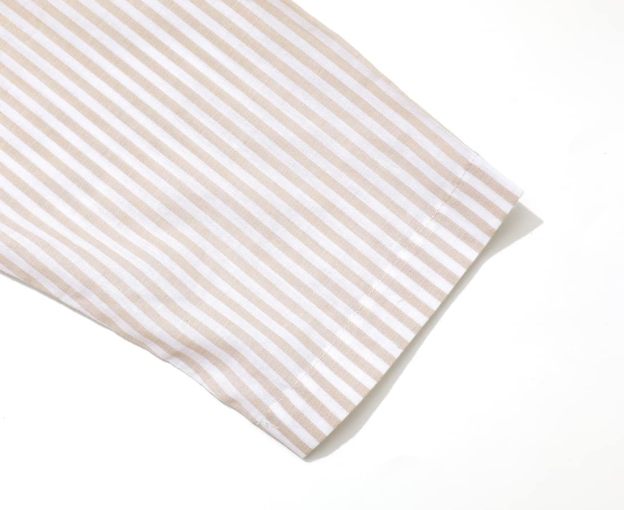 chouyatou Women's Casual Long Sleeve Button Down Loose Striped Cotton Maxi Shirt Dress