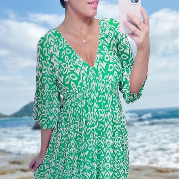 Bohemian Casual Print  Long Dress