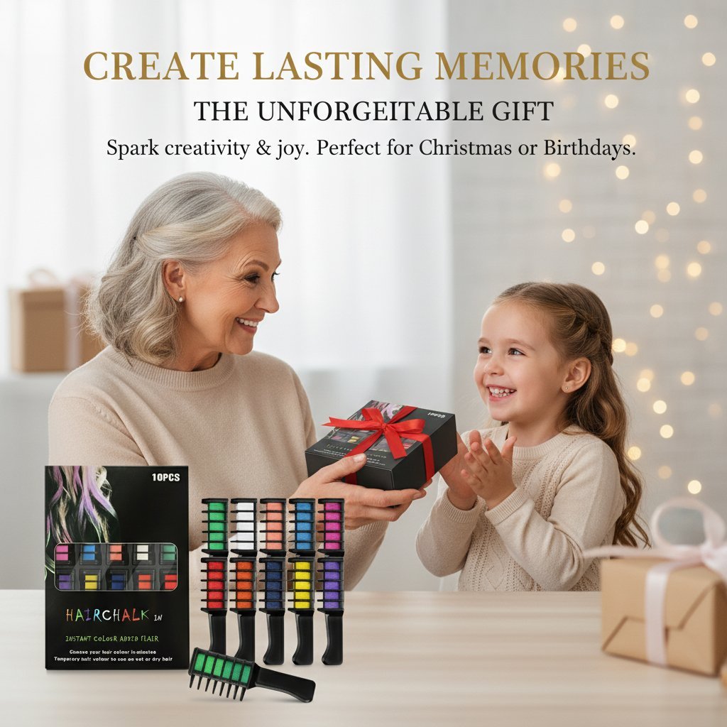 Festive Fun Hair Chalk Combs