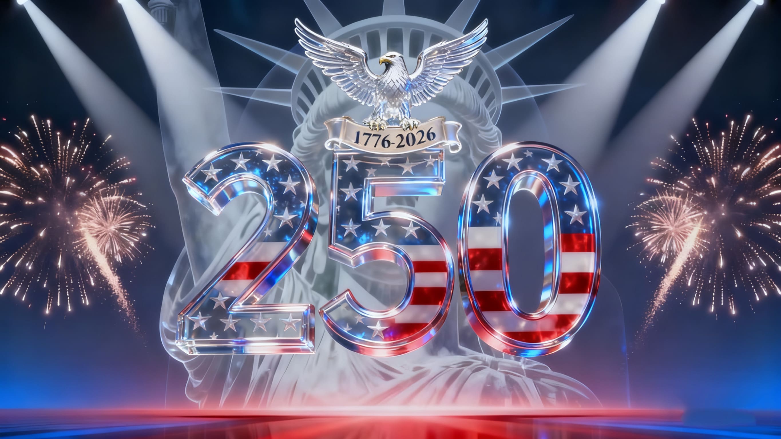 us 250th Anniversary Commemorative Brooch