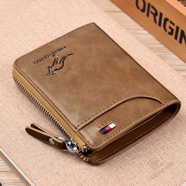🏆🎁Men Wallet Zipper  Purse ( RFID PROTECTED )