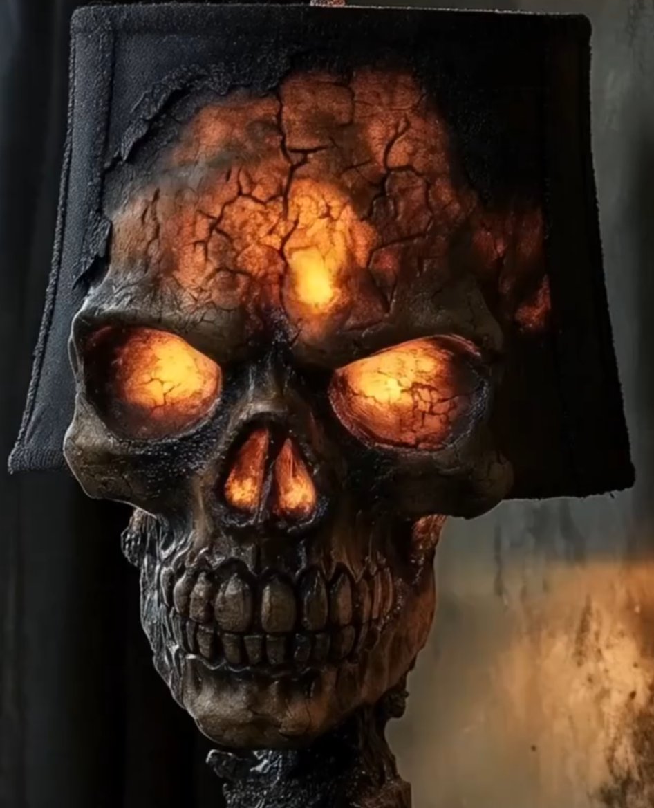 ☠️Lava Stone Skull Lamp