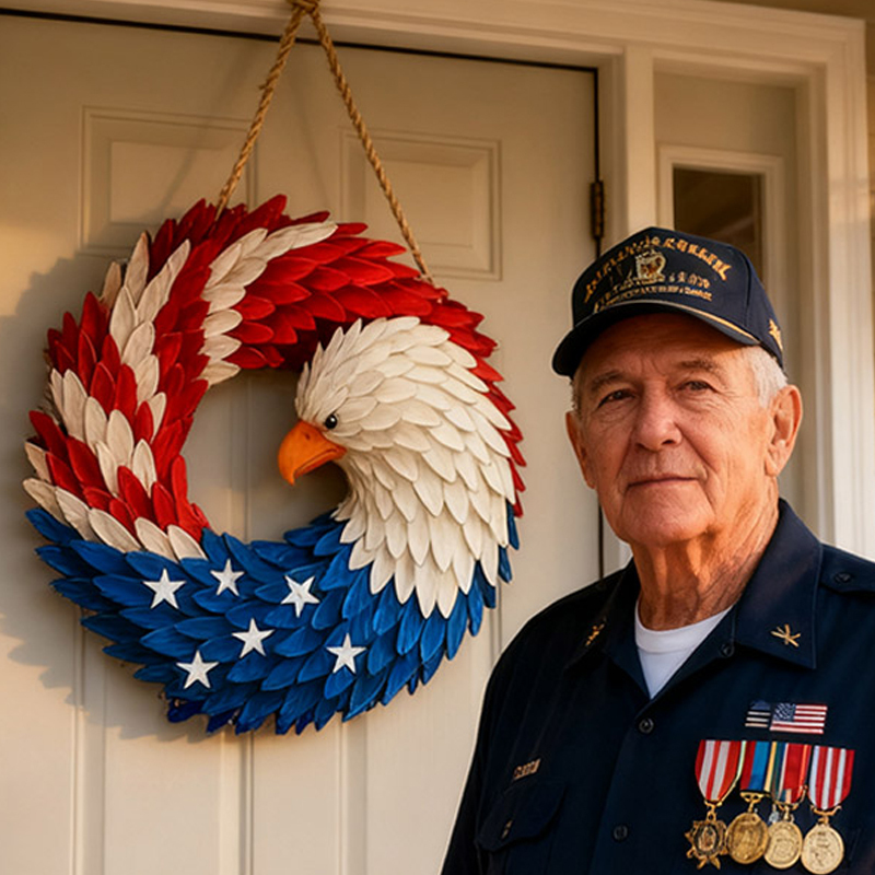 Don't Miss Out! Celebrate America's 250 Years of Service and Heritage with the Limited-Edition Eagle Wreath!