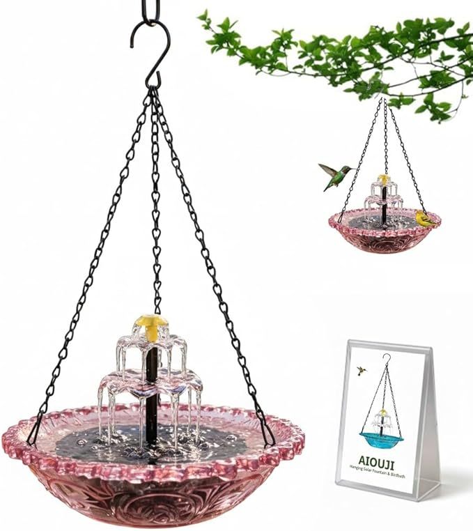 🐦⛲Solar Cascade Hanging Bird Bath Fountain