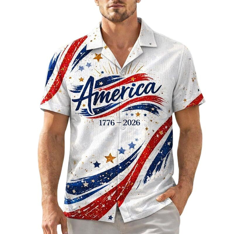 USA 250 Anniversary Eagle 1776-2026 Hawaii Shirt