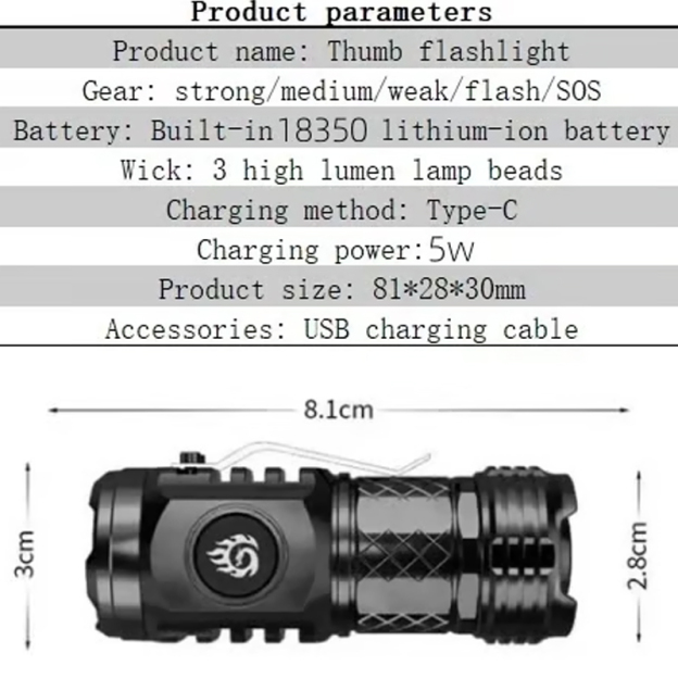 🔥LAST DAY PROMOTION 49% OFF 🔥 - Three-eyed Monster Mini Flash Super Power Flashlight