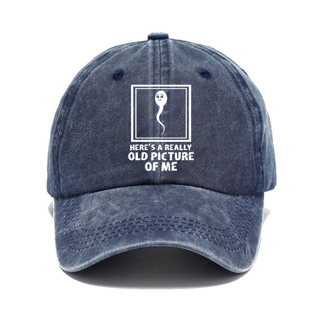 Funny Vintage Washed Baseball Cap – “Old Picture of Me”