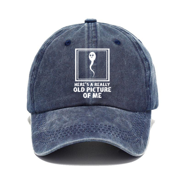 Funny Vintage Washed Baseball Cap – “Old Picture of Me”