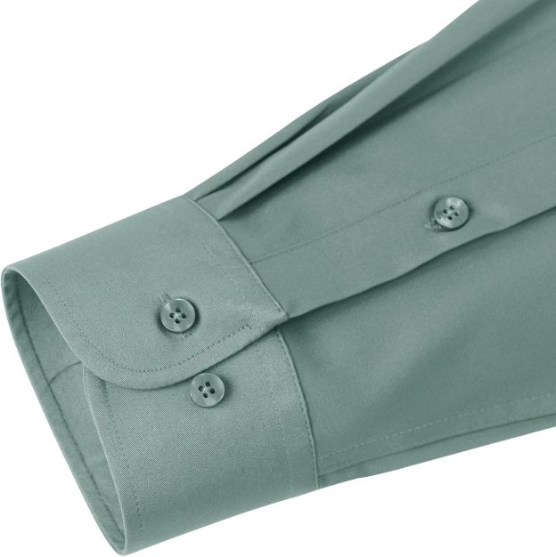 J.VER Men's Dress Shirts Solid Long Sleeve Stretch Wrinkle-Free Formal Shirt Business Casual Button Down Shirts