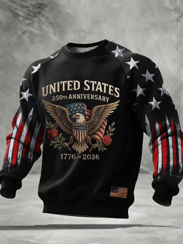 Men's America 250 Printed Casual Sweatshirt