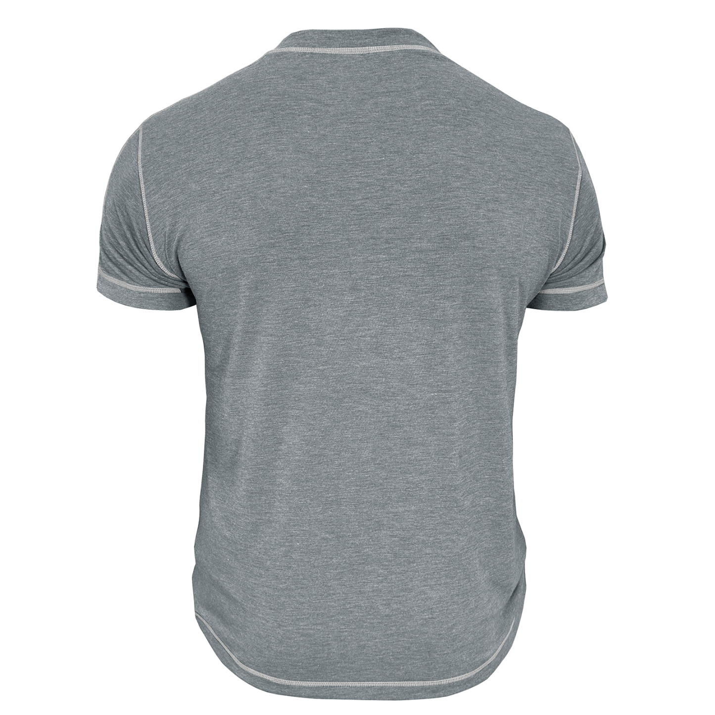 Men's Fashion Contrast-Color Short-Sleeve Henley Base Layer T-Shirt with Round Neck