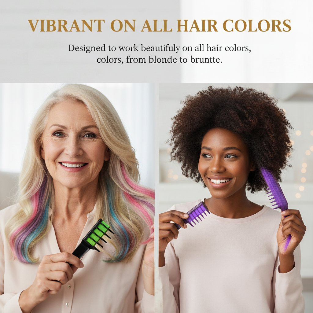 Festive Fun Hair Chalk Combs