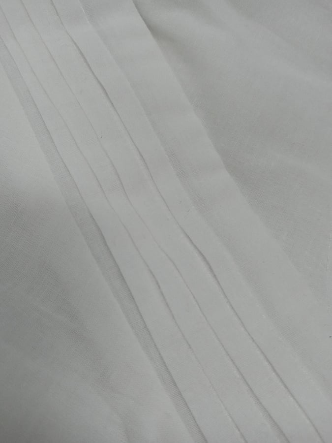 Cotton And Linen Double-Layer Slit V-Neck Art Dress