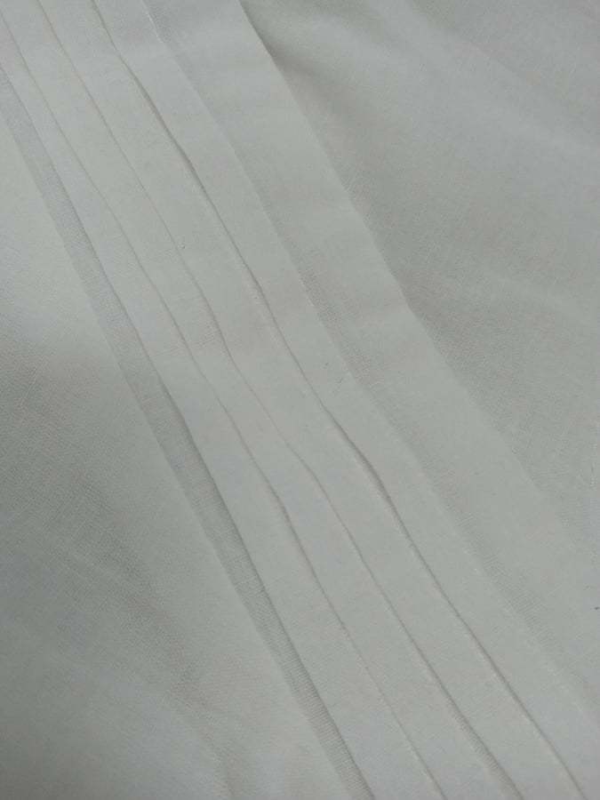 Cotton And Linen Double-Layer Slit V-Neck Art Dress